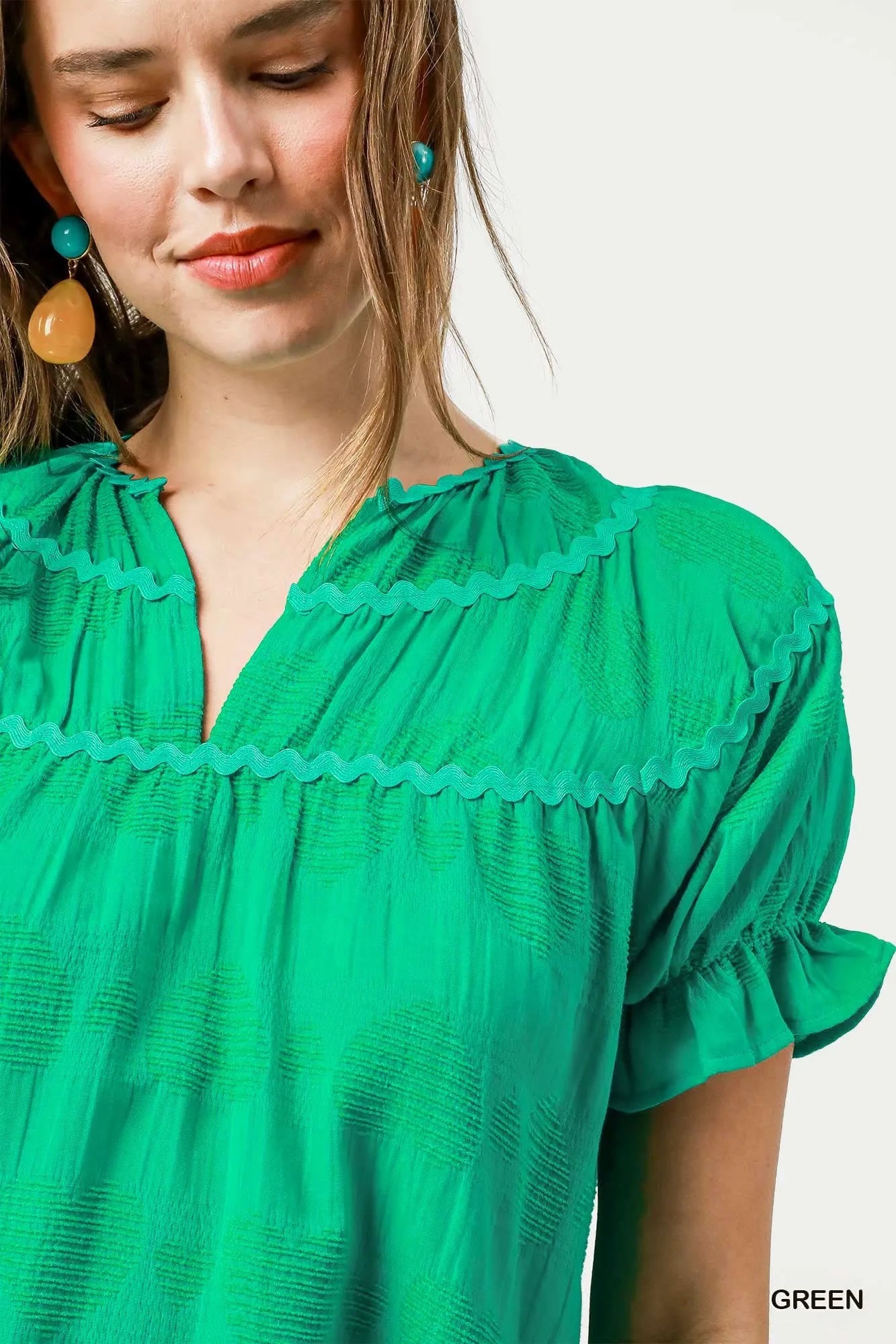 The Lanikai Short Sleeve Ruffle Babydoll Dress.