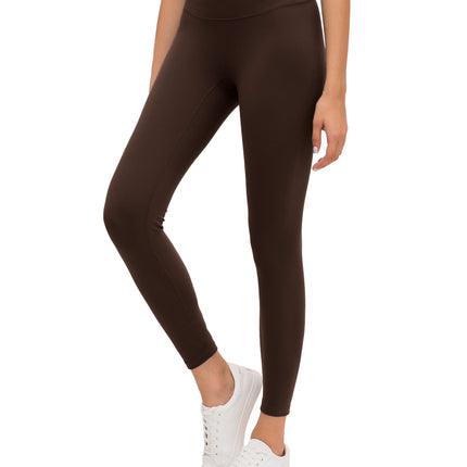 Golden Hour Leggings in brown — high-waisted nylon-spandex leggings by Tuvi
