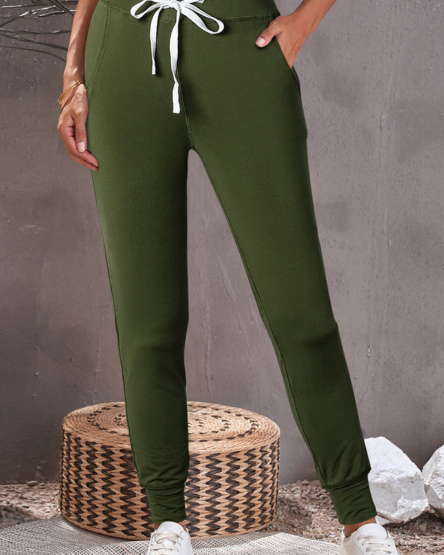 Drawstring Joggers with Pockets - T-UP Apparel