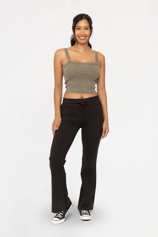 Mono B Drawstring Flared Pants.