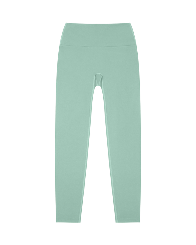 Golden Hour Leggings in sage by Tuvi — high-waisted nylon-spandex leggings