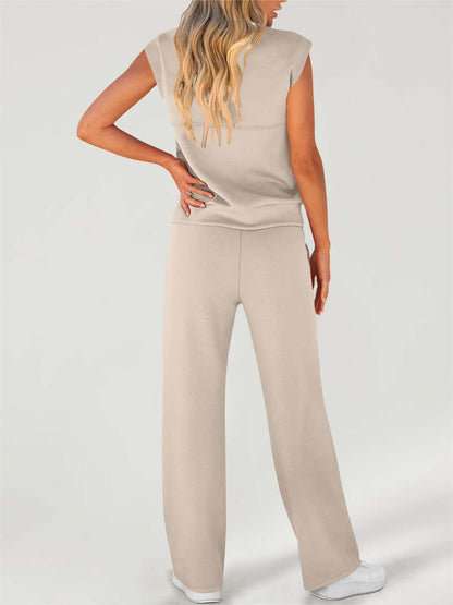 Coastal Breeze Top and Drawstring Pants Set