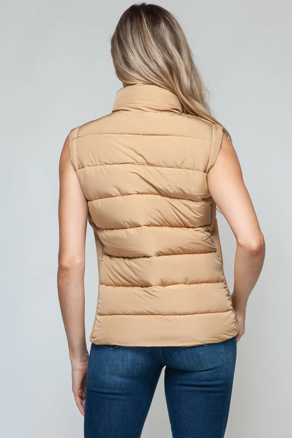 Snobbish Zip Up Turtleneck Vest with Pockets.