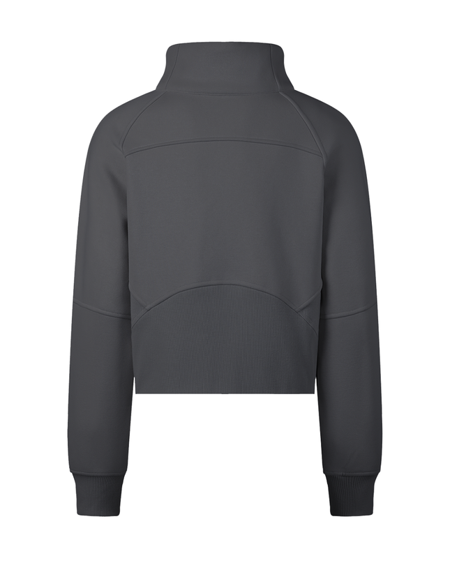 Cropped Half-Zip Sweatshirt