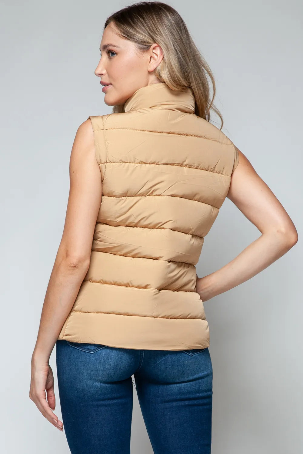 Snobbish Zip Up Turtleneck Vest with Pockets.