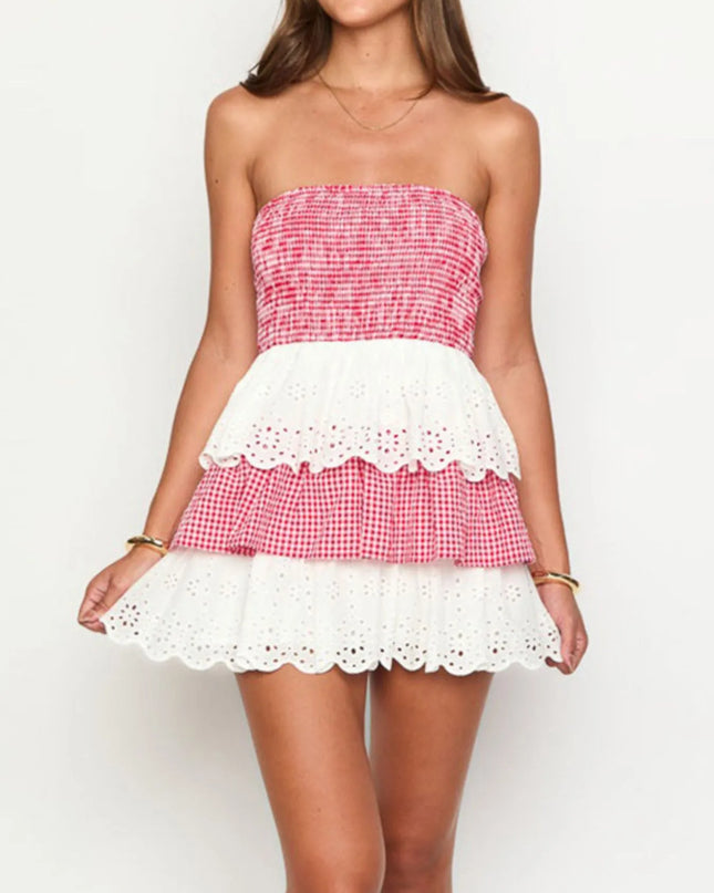 The Paloma Ruffle Layered Tube Dress.