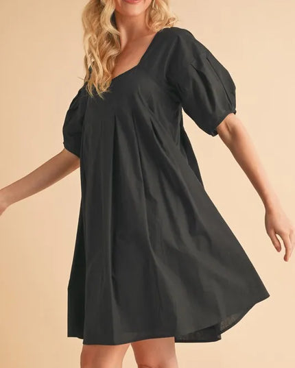 Aemi + Co Square Neck Babydoll Dress with Pockets.
