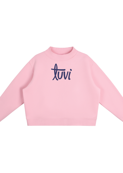 Essential Fleece Mock-Neck Crew Sweatshirt