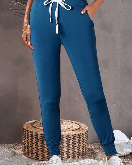 Drawstring Joggers with Pockets - T-UP Apparel