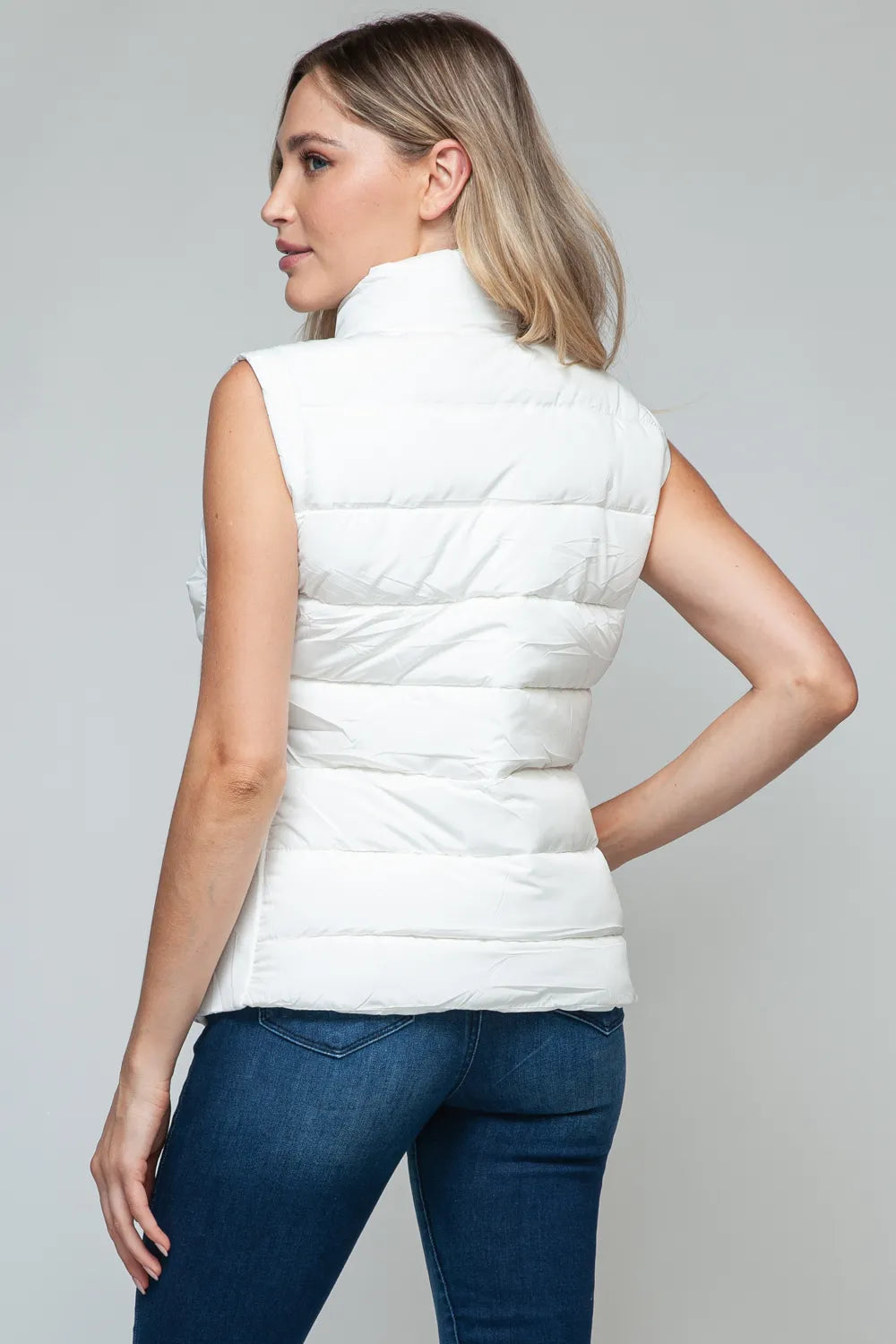 Snobbish Zip Up Turtleneck Vest with Pockets.