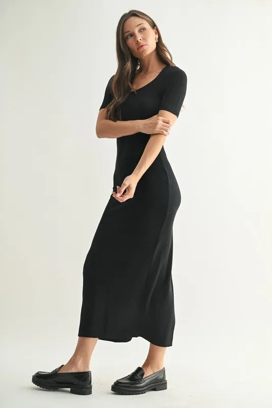MONO B Laguna Soft Drape Maxi Dress.