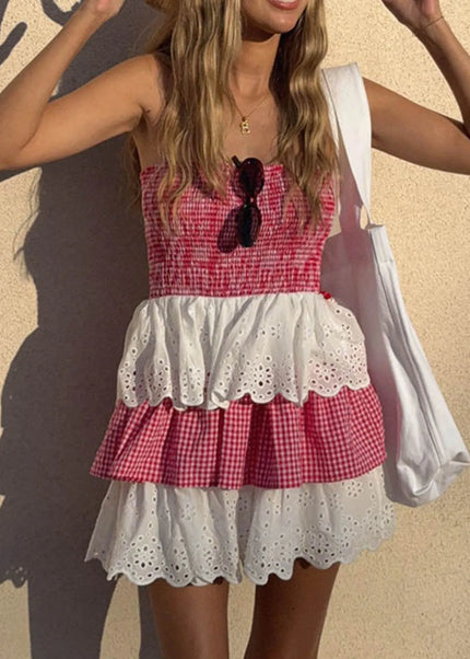 The Paloma Ruffle Layered Tube Dress.