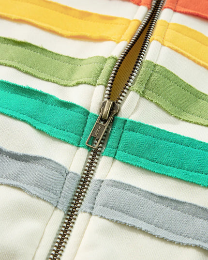 Stripes Zip Up Hoodie