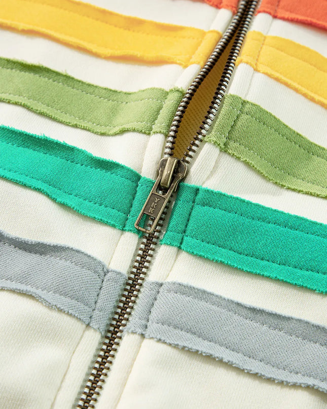 Stripes Zip Up Hoodie