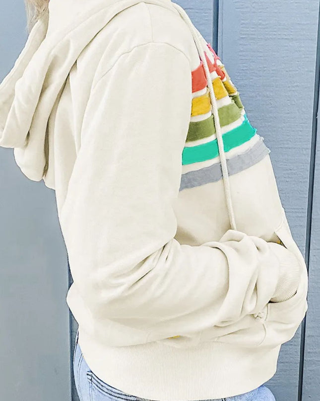 Stripes Zip Up Hoodie