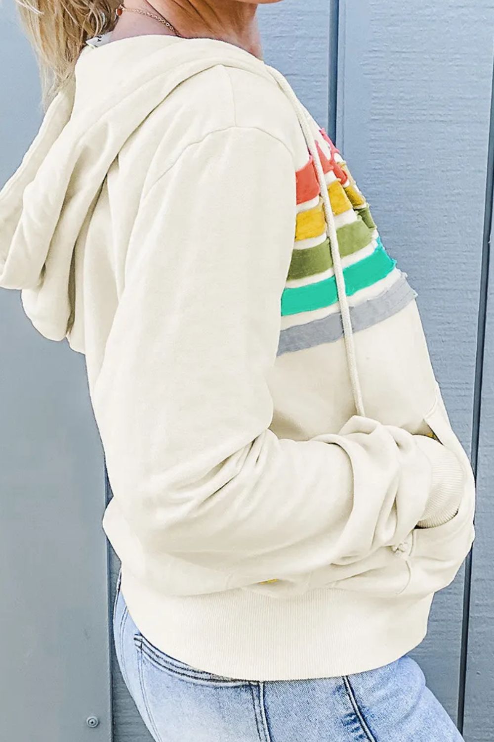 Stripes Zip Up Hoodie