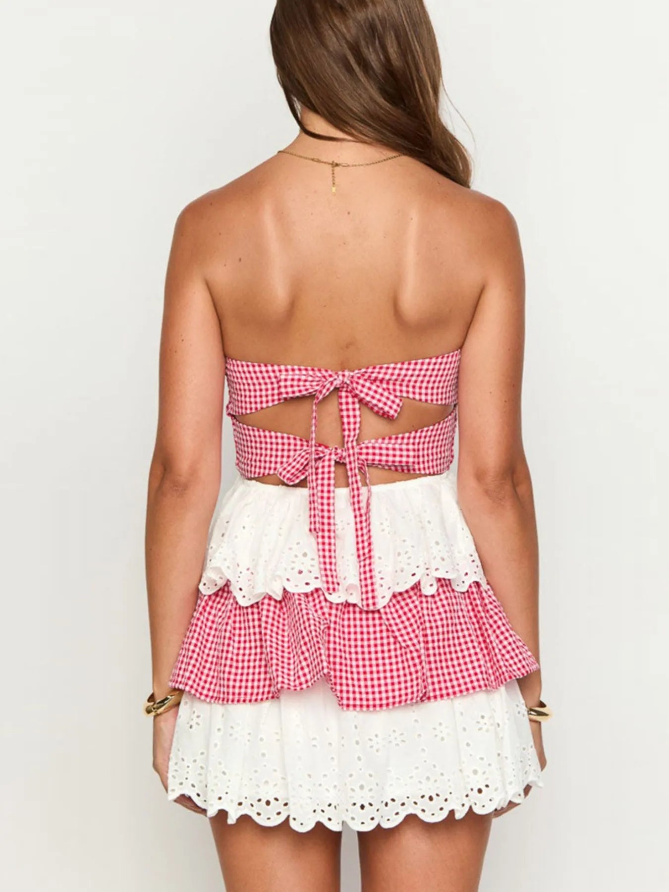 The Paloma Ruffle Layered Tube Dress.