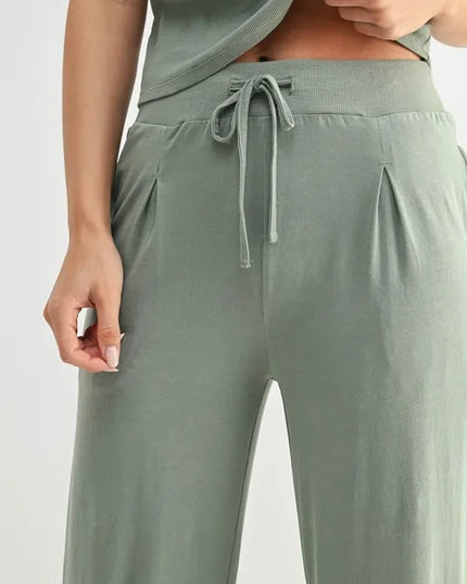 MONO B Vintage Ease Pima Cotton Tee and Pants Set.