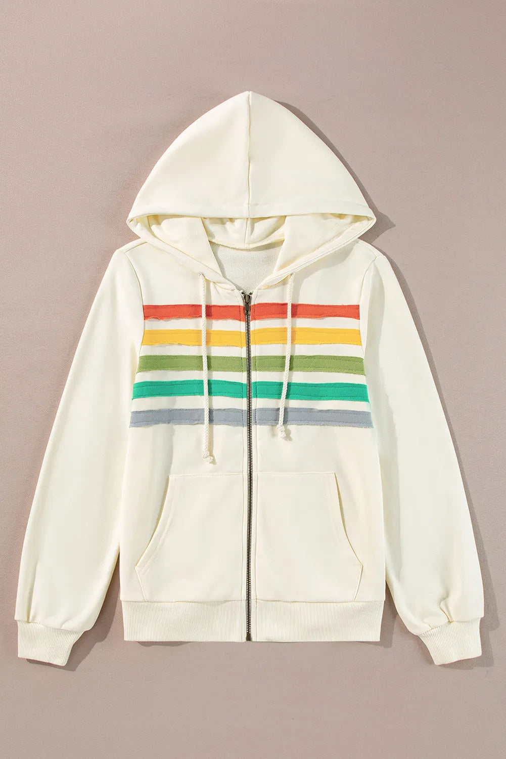 Stripes Zip Up Hoodie