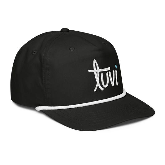 tūvi Rope Hat - Black / White