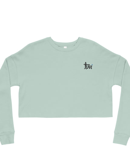 tūvi life Embroidered Fleece Crop Sweatshirt