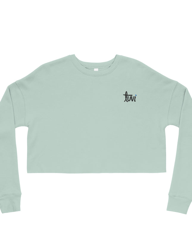 tūvi life Embroidered Fleece Crop Sweatshirt