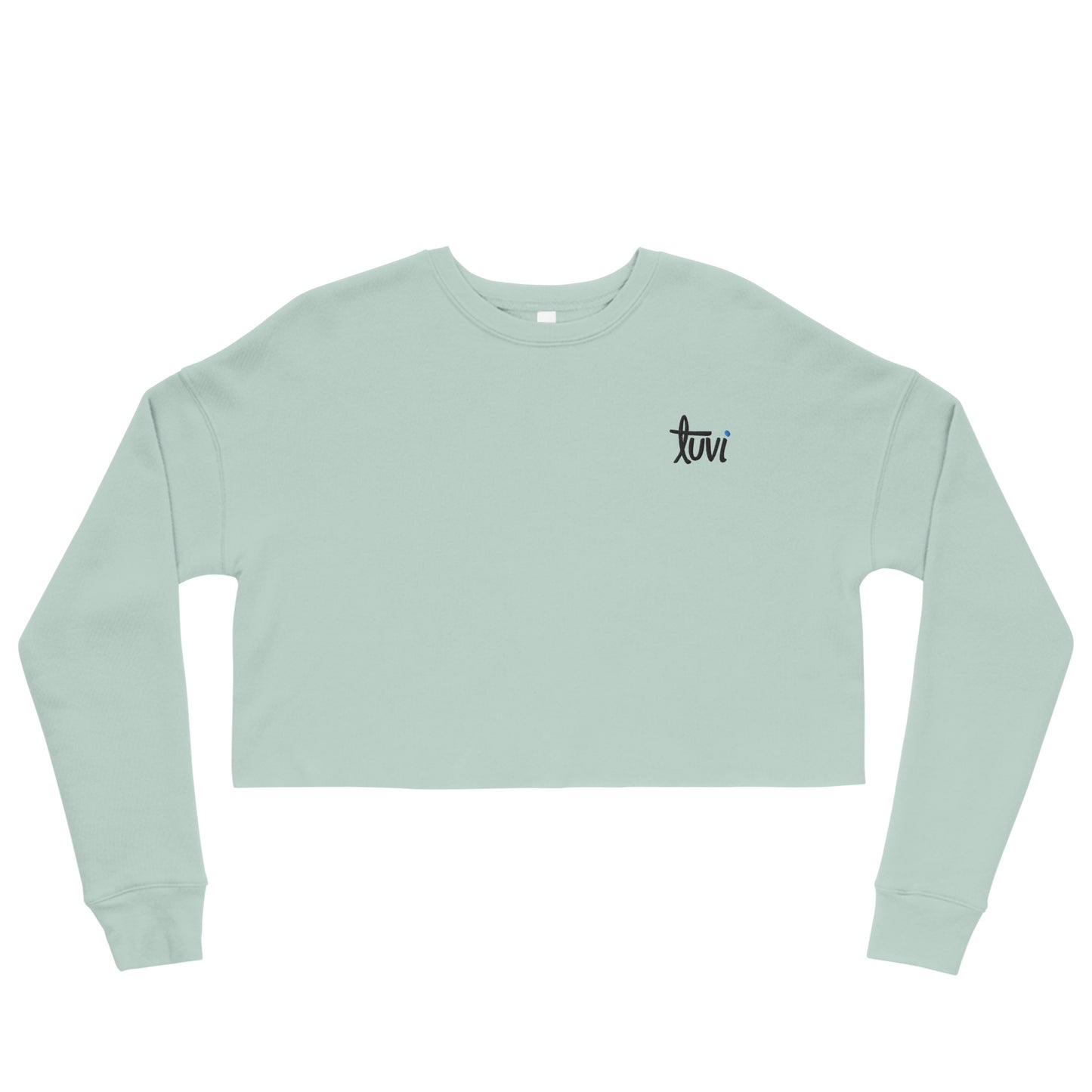 tūvi life Embroidered Fleece Crop Sweatshirt