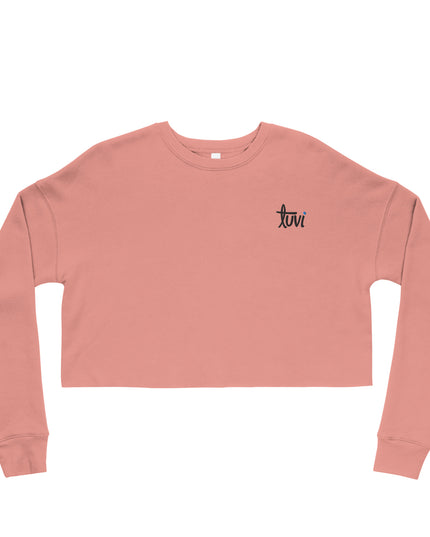 tūvi life Embroidered Fleece Crop Sweatshirt
