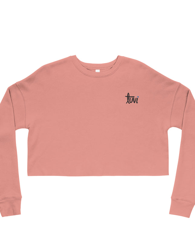 tūvi life Embroidered Fleece Crop Sweatshirt