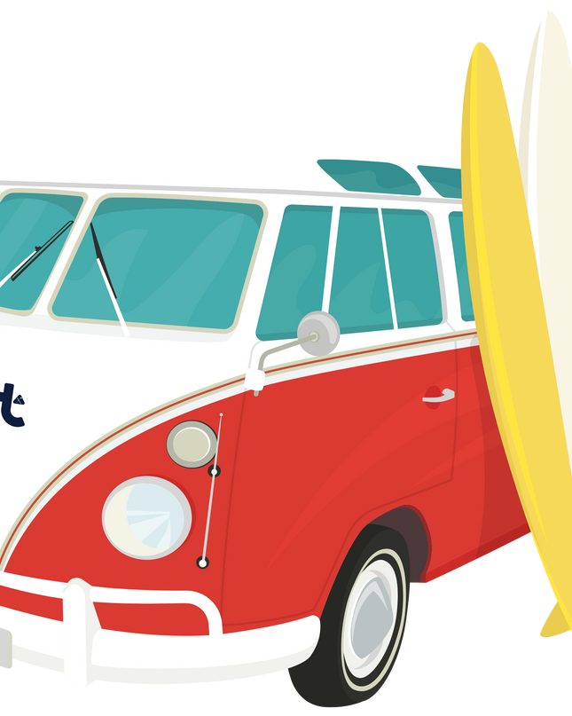 Beach Bus Crewneck - T-UP Apparel