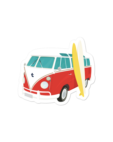 Beach Bus Sticker - T-UP Apparel