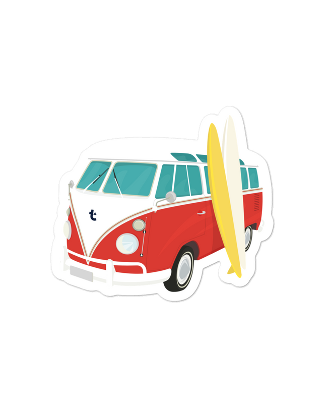 Beach Bus Sticker - T-UP Apparel