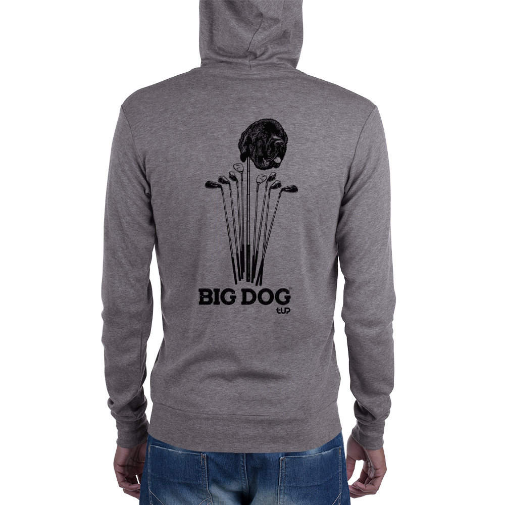 Mens Big Dog Lightweight Zip Hoodie - T-UP Apparel