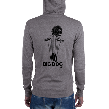 Mens Big Dog Lightweight Zip Hoodie - T-UP Apparel